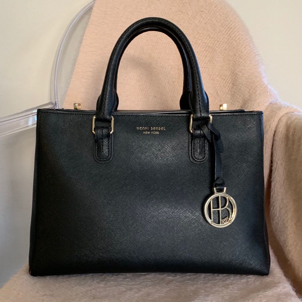 SOLD Henri Bendel Black Turnlock
